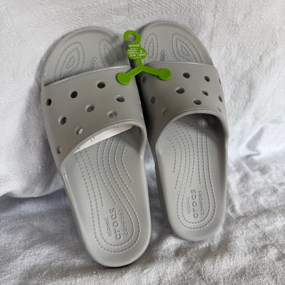 CROCS Light Gray Slide Sandals